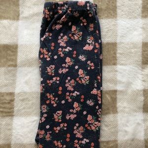 Navy and floral print leggings